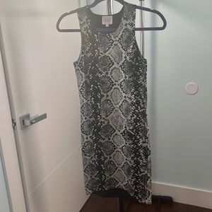 Parker black and silver snakeskin bodycon dress XS